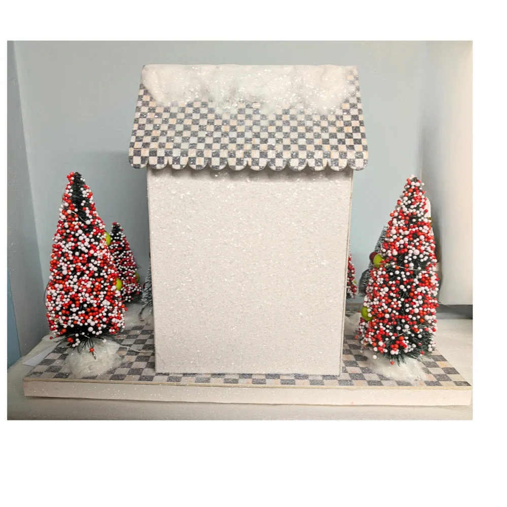 Mackenzie Childs Check It Out Illuminated Sweet Shop Paper House Sterling 10.5